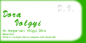 dora volgyi business card